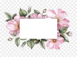 invitation card on flowers frame vector