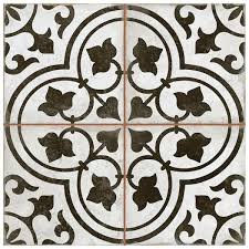 merola tile kings ornate nero 17 5 8 in