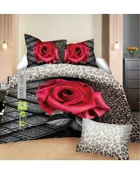 rose leopard print 7d bed sheets