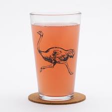 Ostrich Pint Glass Ostrich Beer Glass