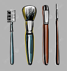 makeup brush ilration png vector