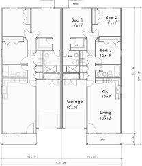 25 Wide Duplex House Plan 3 Bedrooms