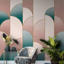 Rasch Modern Deco Geometric Blush Pink