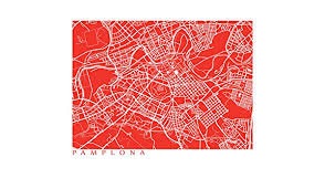 Disfruta de los rincones más bellos de la ciudad con las propuestas que te ofrecemos. Amazon Com Pamplona Map Print Handmade