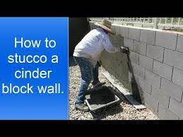 How To Stucco A Cinder Block Wall