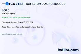 icd 10 cm diagnosis code l60 3 nail