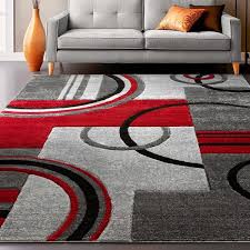 4 ft x 5 ft modern geometric area rug