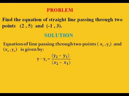equation of straight line passing
