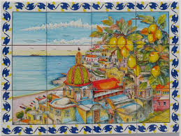 Tile Mural Ceramic Panel With A View Of