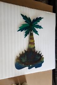 Colorful Palm Tree Wall Decor Coastal