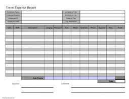012 Employee Expenseort Form Excel Download Template Travel