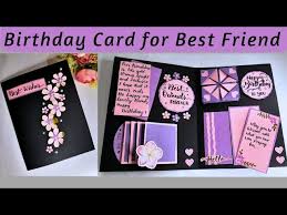 handmade birthday card for best friend