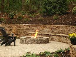 outdoor entertaining area with fire pit