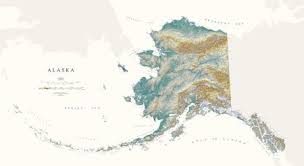 This map shows many of alaska's important cities and most important roads. Alaska Elevation Tints Map Fine Art Print Map