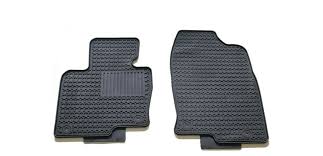 black all weather floor mats set for