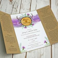 Scottish Rustic Gatefold Wedding Invitations