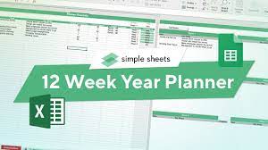 12 week year planner excel template