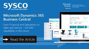 Microsoft Dynamics 365 Business Central Announcement Sysco