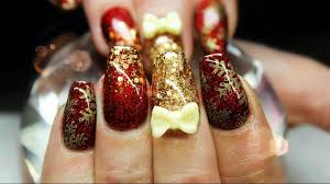 Ahead, we have 25 gorgeous short acrylic nail if you can't quite picture short acrylic nails, you're in luck. Acrylic Nails Red And Gold Glitter Not Polish Youtube