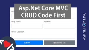 asp net core mvc crud with ef core