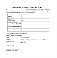 Sample Credit Card Authorization Letter 9 Free Examples Format