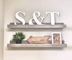 Set Of 2 Wood Wall Floating Shelves For
