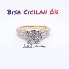 cincin berlian rose gold diamond ring
