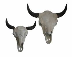 Metal Bull Head Skull Large Bison
