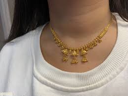 22k gold necklace drop earrings set