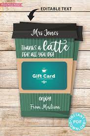 appreciation gift card for coffee