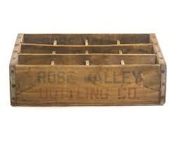Vintage Wooden Bottle Crate Divided