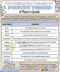 poetry terms essential voary to