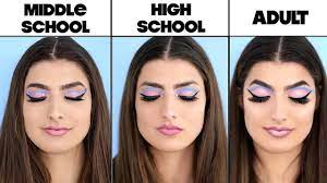 4 levels of makeup middle to