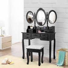 selzer makeup vanity set with stool and