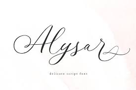 alysar modern calligraphy script font