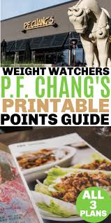 weight watchers points for pf changs