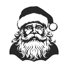 Silhouette Santa Claus With