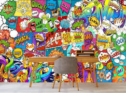 Graffiti Art Photo Wallpaper Drawn