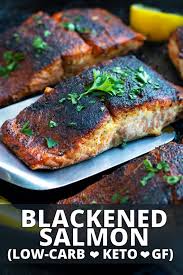 Along with how to bake salmon directions, and salmon calories. Blackened Salmon Recipe Recipe In Oven Or Skillet Evolving Table