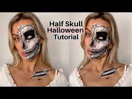 easy halloween half skull tutorial