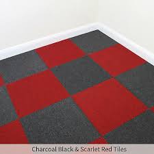 A carpet tiles is the 12”, 18”or 36” square tiles made of carpeting material which is used for flooring.the tiles at the earliest stage were produced in the middle east as much as 8000 years ago. 20 X Red Carpet Tiles 5m2 Heavy Duty Commercial Office Home Premium Flooring Ebay