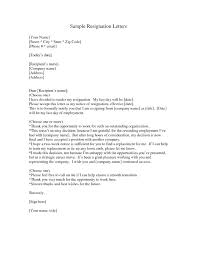 Example Letter Of Resignation Printable Two Weeks Notice Two Weeks