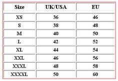 12 Best Size Chart Conversion Images Size Chart Chart