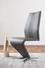 Overstock.com has been visited by 1m+ users in the past month Elephant Grey Faux Leather Dining Chairs Furniturebox