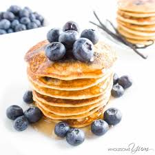 Paleo Gluten Free Blueberry Pancakes With Vanilla Low Carb