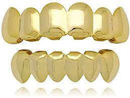 We have occasionally made 22k gold teeth in the past, but we tend to stay away from making grillz in 24k gold because it is too pure and the piece will be malleable and will lose its shape too easily. Amazon Com Fantastic Me 24k Gold Plated Hip Hop Punk Custom Fit Teeth Grillz Caps Top Bottom Grill Set Removable Gold Jewelry
