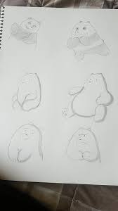 Now just color in the bears and you are done. We Bare Bears Drawings By Mysticpanda Fur Affinity Dot Net