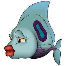 blue beautiful fish with big lips