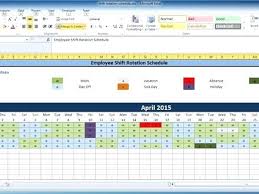 Monthly Staff Roster Template Free Employee And Shift Schedule