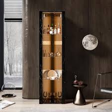 Wood Marbling Wine Display Cabinet